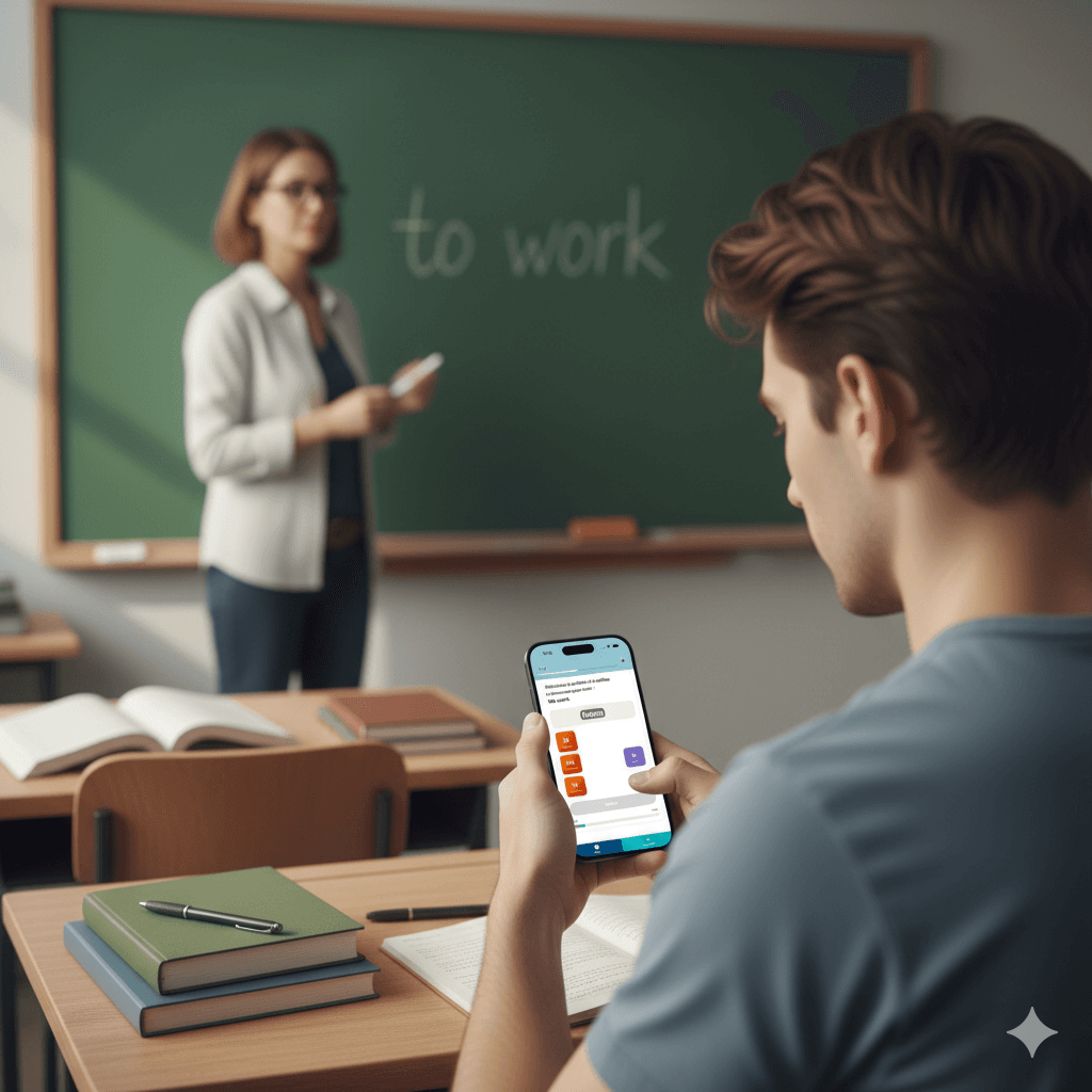 Grammar exercise screenshot