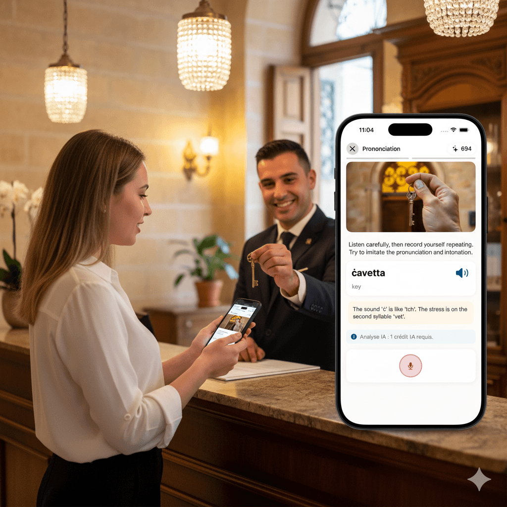 Pronunciation exercise screenshot